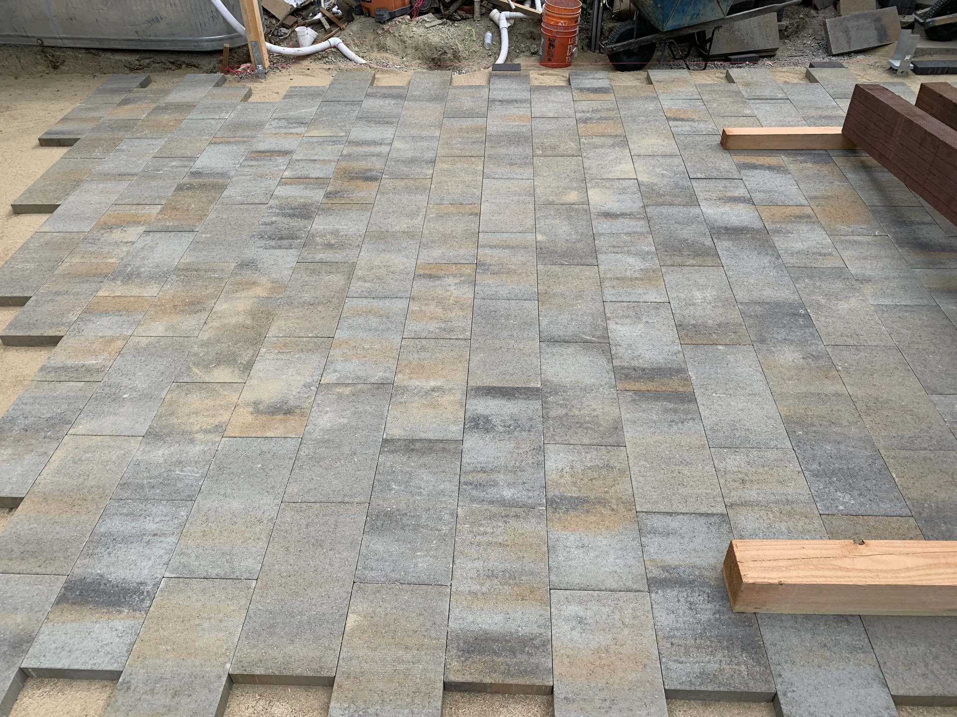 Paver patio installation