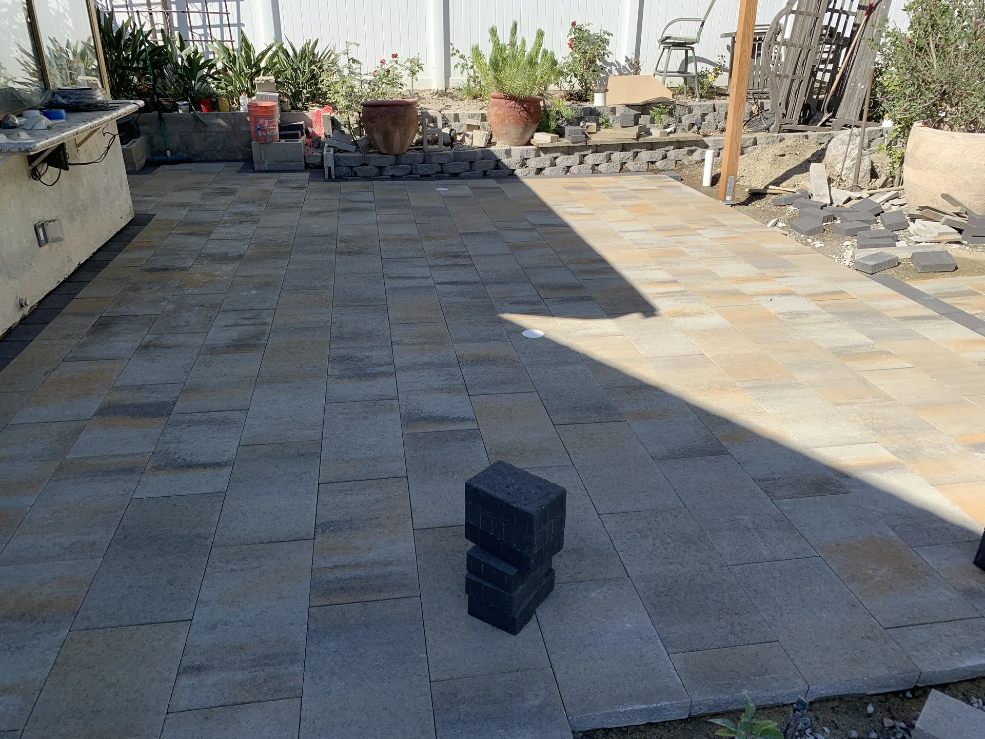 Main patio surface nearing completion