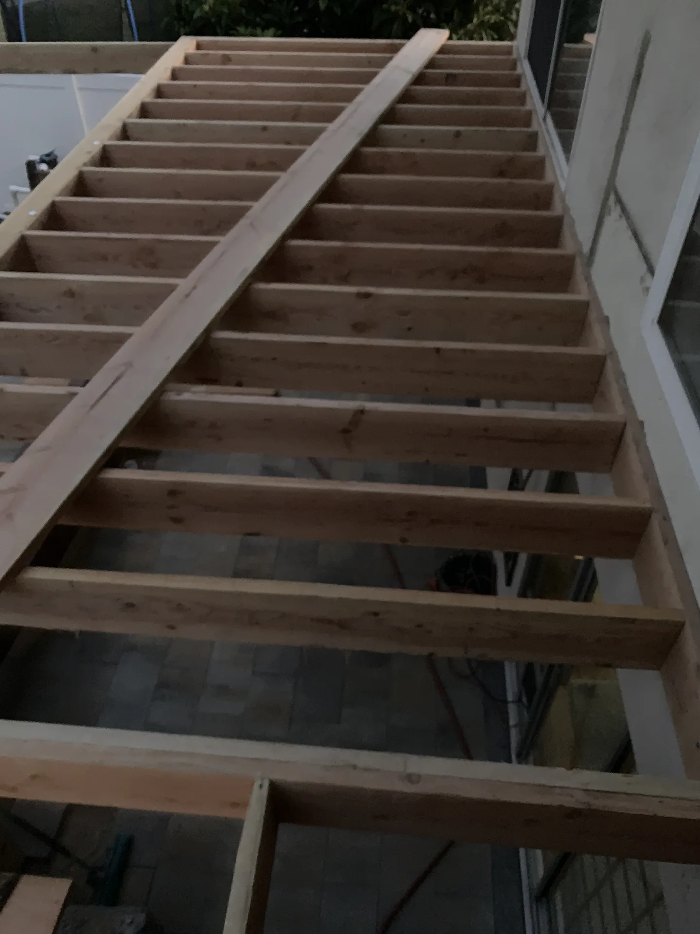 Patio cover framing
