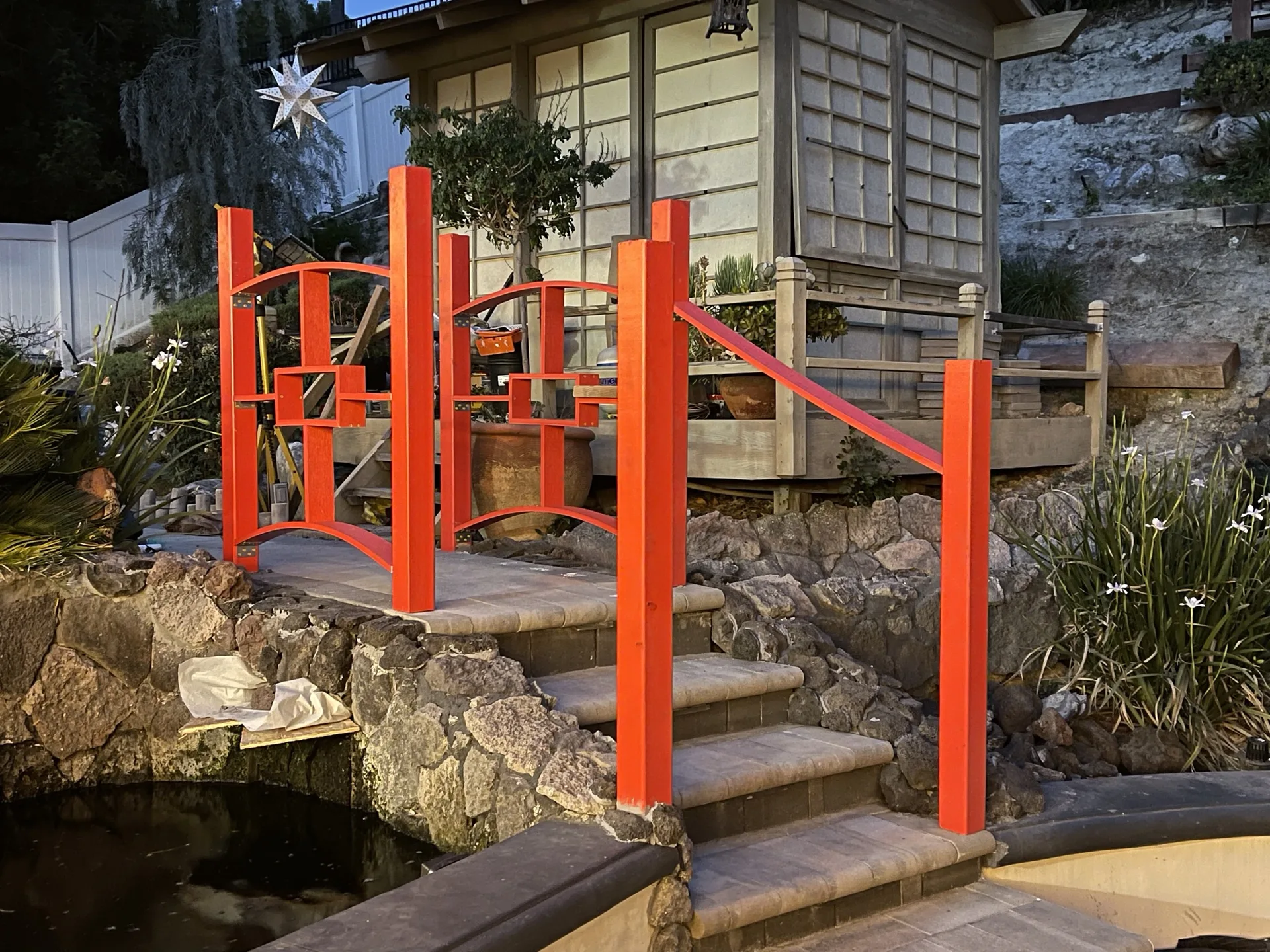 Custom red bridge